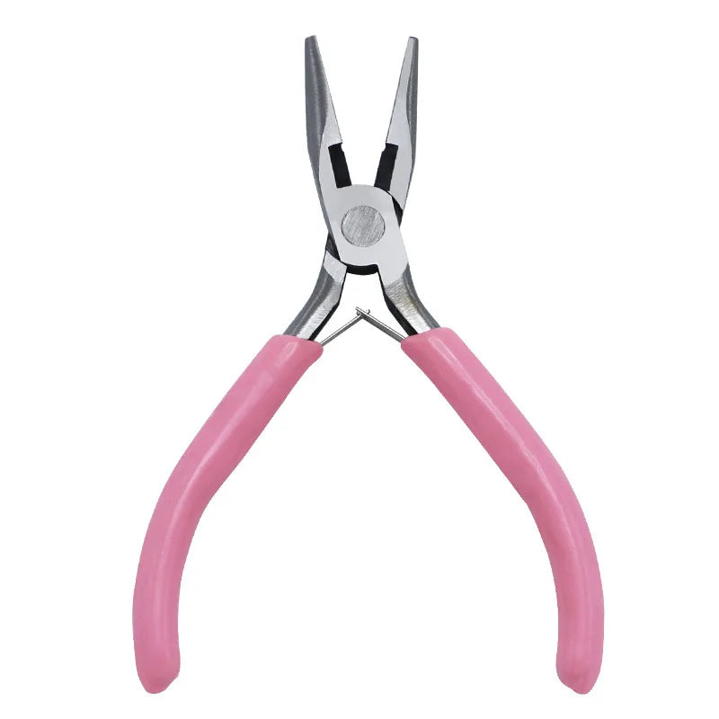 Pink Color 5Inch Mini Pliers Long Nose Cutting Wire Plier Kit for Handcraft Beading DIY Jewelry Making Tools