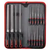 16PCS Metal Steel File Set Tools Includes Flat/Triangle/Half-round/Round Large File for Woodwork/Metal/jeweler/Plastic