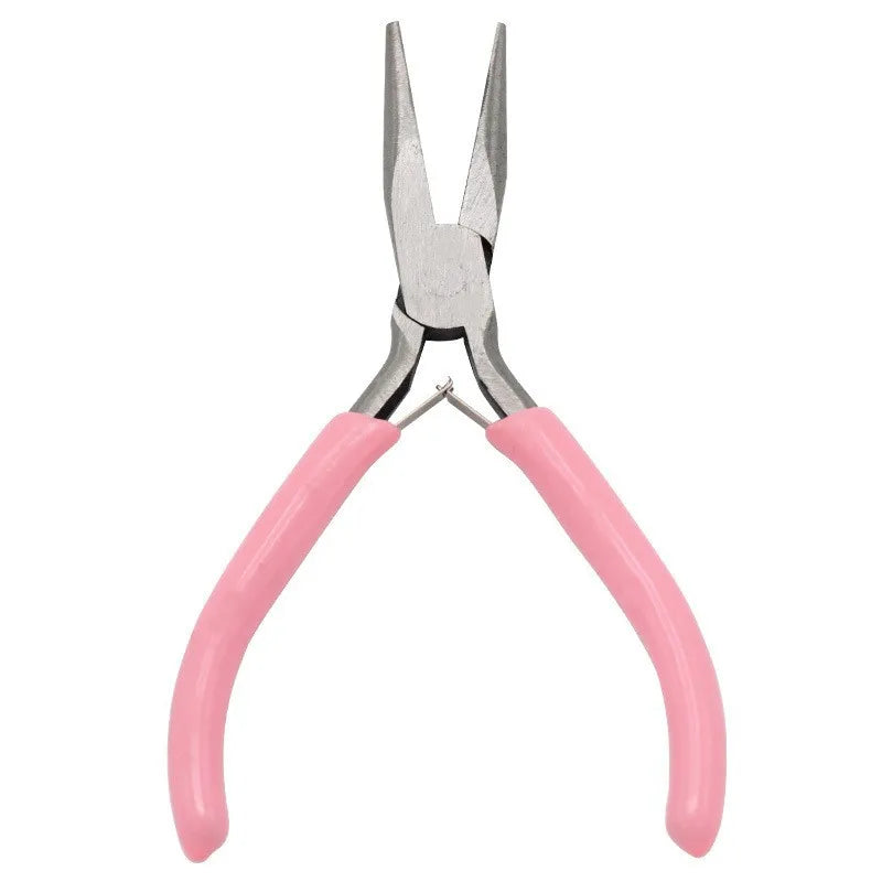 Pink Color 5Inch Mini Pliers Long Nose Cutting Wire Plier Kit for Handcraft Beading DIY Jewelry Making Tools