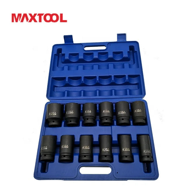 Heavy Duty Auto Repairing Tools 3/4 Inch Dr. 12pcs Deep Impact Socket Wrench Set