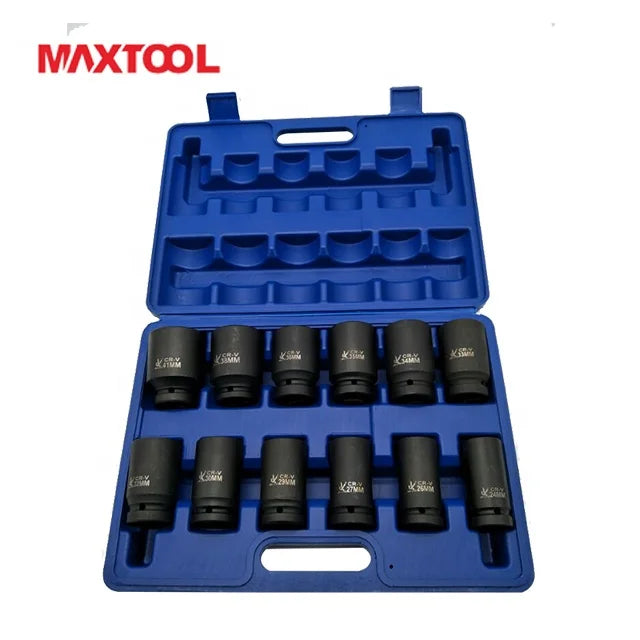 Heavy Duty Auto Repairing Tools 3/4 Inch Dr. 12pcs Deep Impact Socket Wrench Set